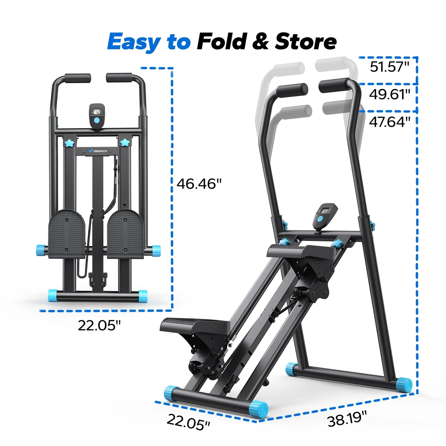 Vertical Compact Folding Exercise Climber