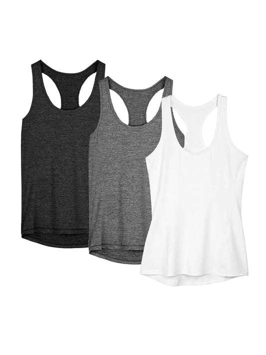 3 Pcs  Yoga Tops Quick Dry