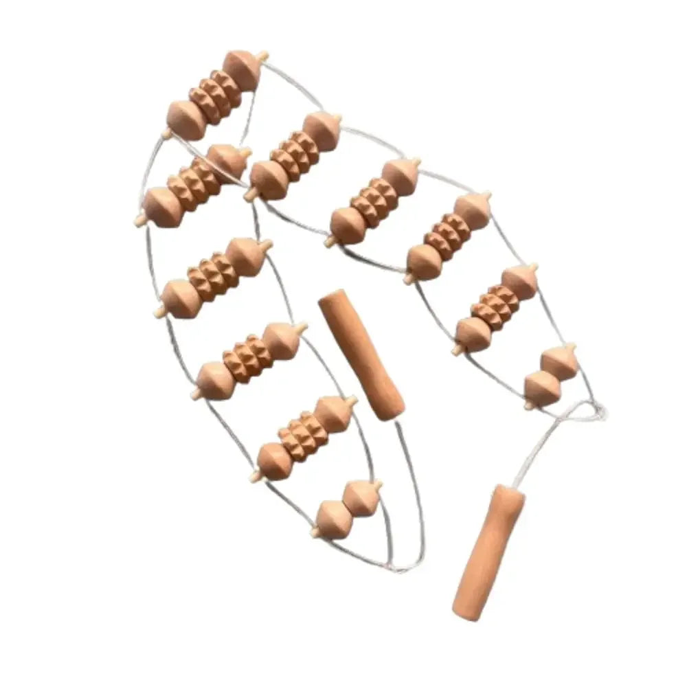 Wooden Massage Roller Rope