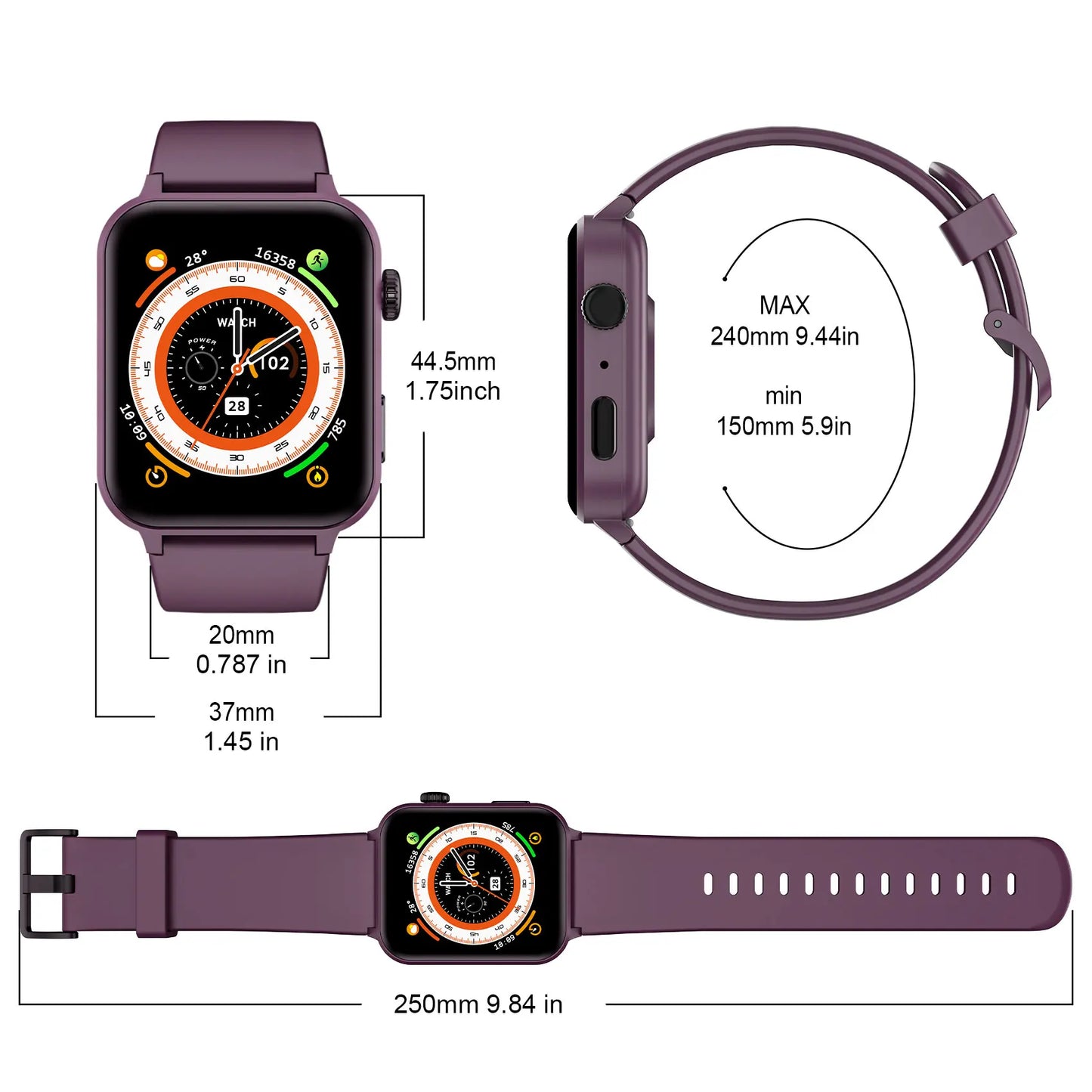 100+ Sports Modes/Health Monitor Smartwatch