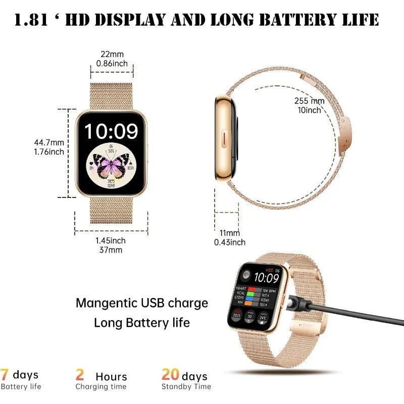 1.85"HD AI Voice Smart Watch for Android/for iPhone