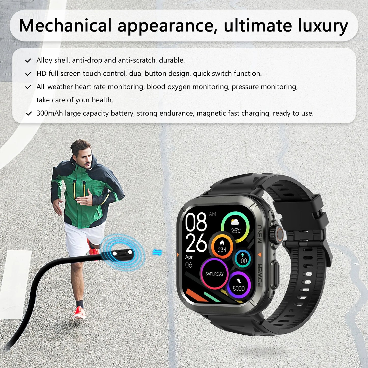 Waterproof Smartwatch Bluetooth Calling Fitness Tracking