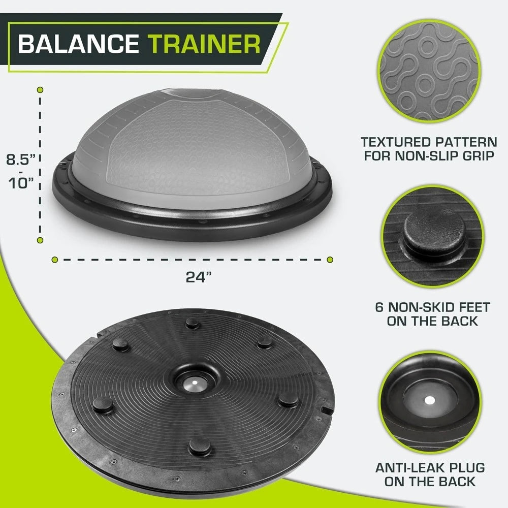 Half Stability Exercise Ball with Bands and Pump
