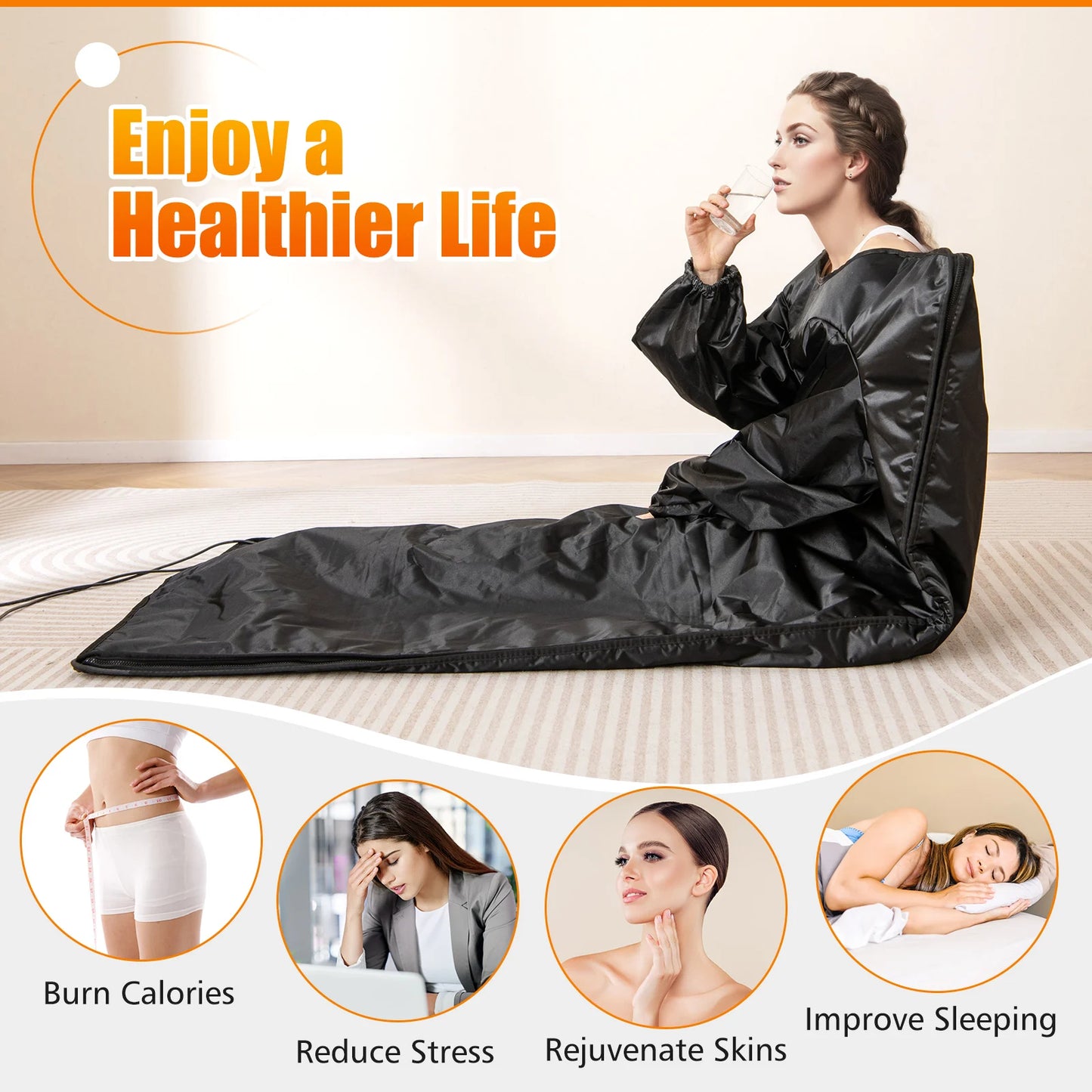 Infrared Sauna Blanket w/ Sleeves