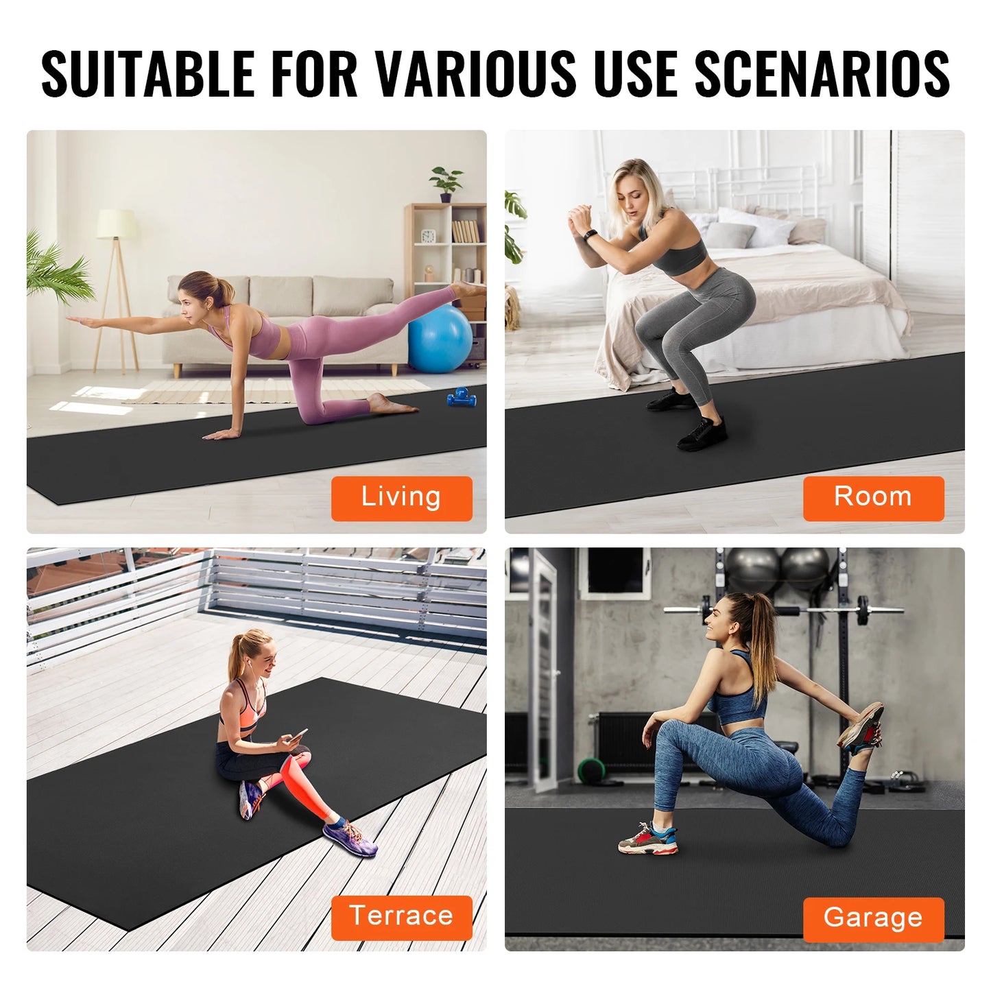 12x6 FT Exercise Mat with Bag
