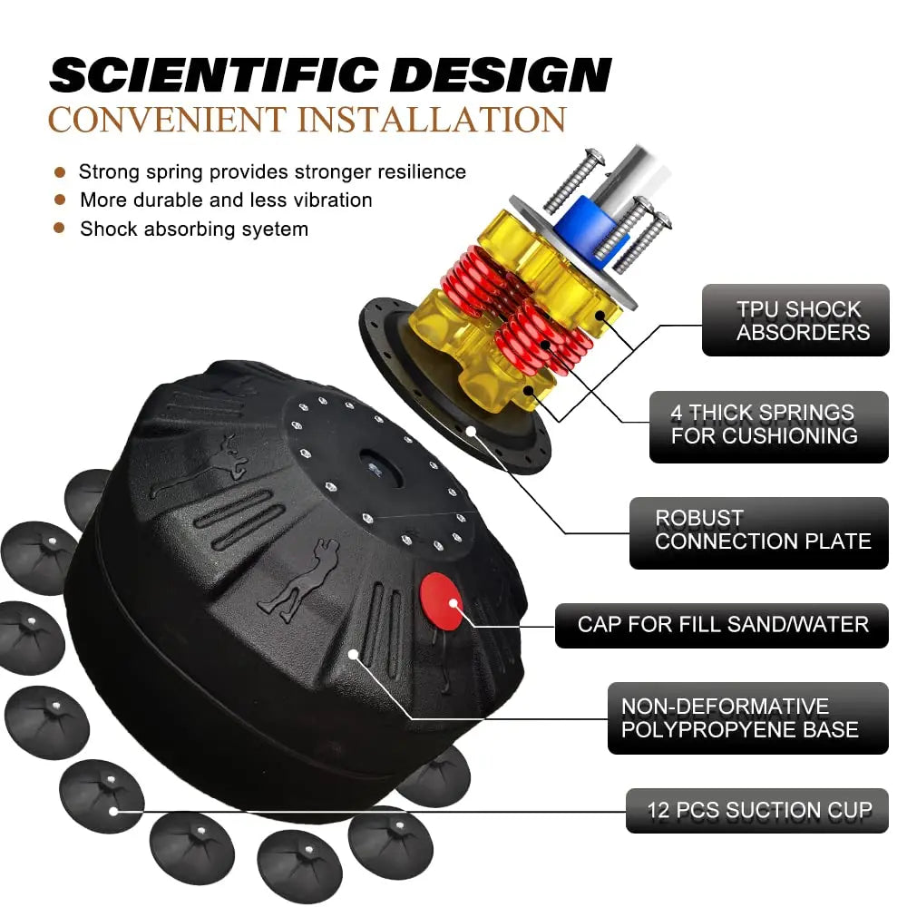 Standing sandbag, boxing bag with suction cup