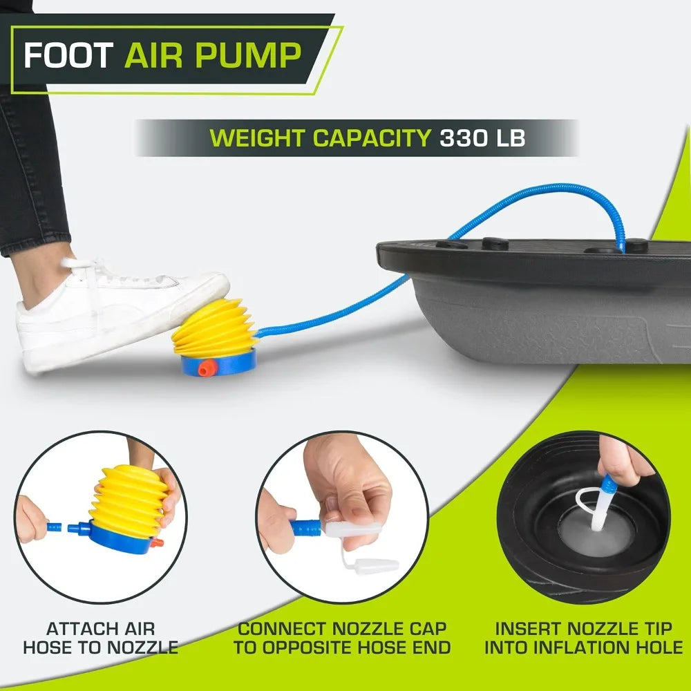 Half Stability Exercise Ball with Bands and Pump