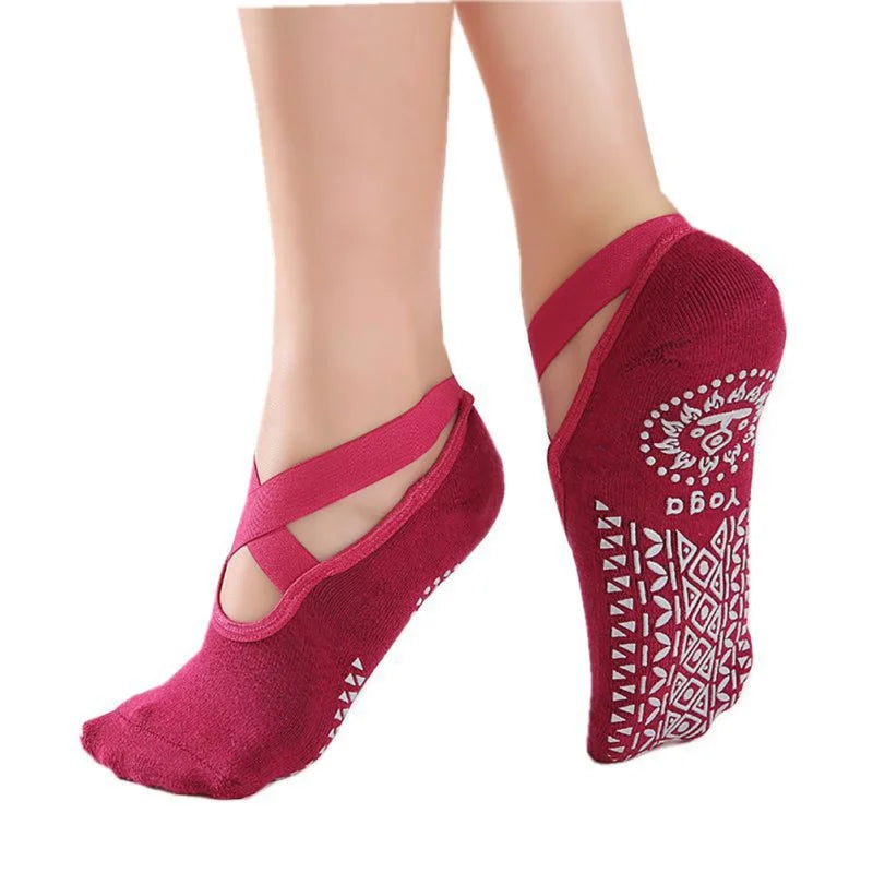 1 Pair Anti-Slip Breathable Pilates Socks