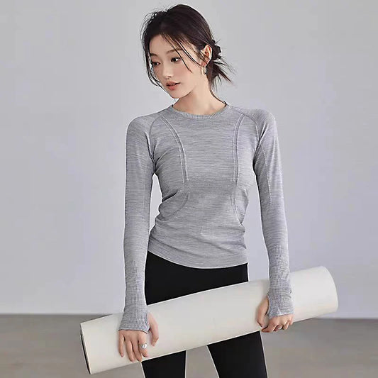 Seamless, Slim, Running Shirt, Winter