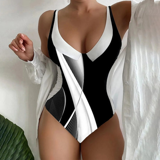 One Piece High Waisted Swimsuit