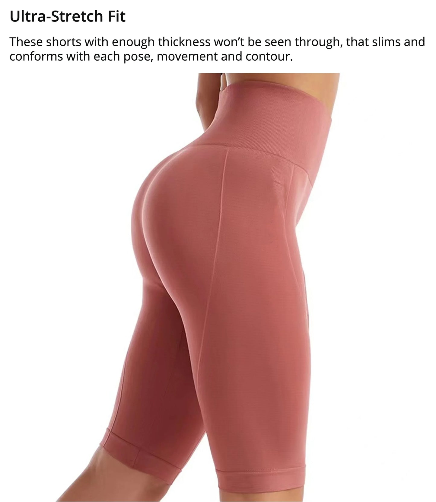 High-waist tummy control bike shorts