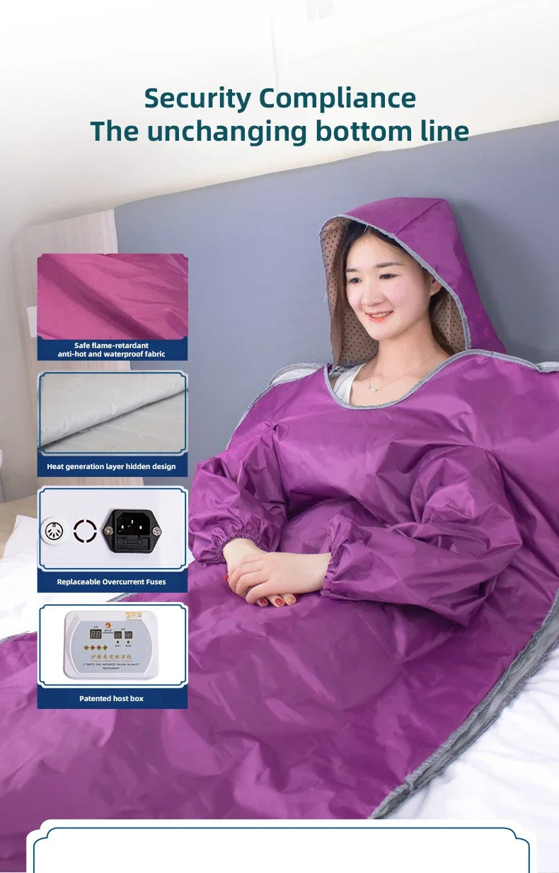 Sauna Blanket with Hand Sleeve Design