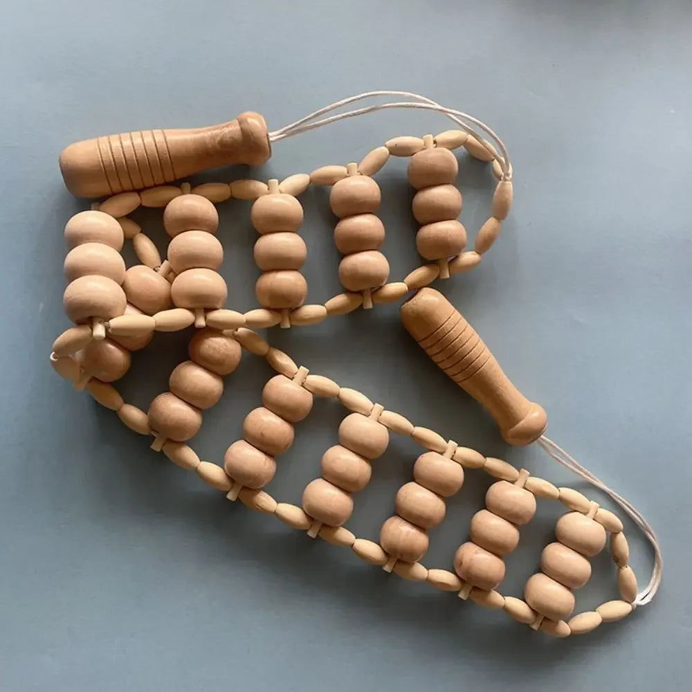 Wooden Massage Roller Rope