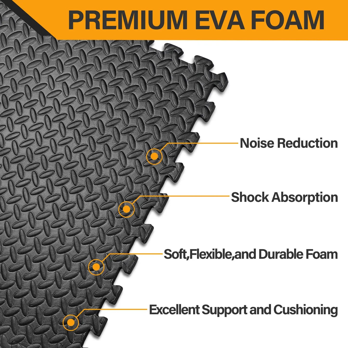 Exercise Mat 3/4'' Thick Interlocking Tiles