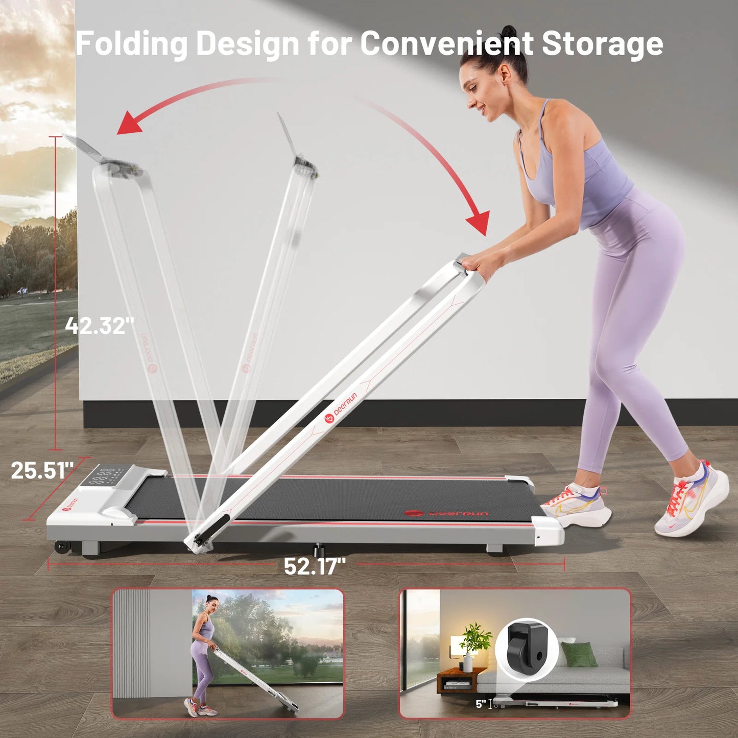 Folding Walkingpad /Treadmill MAX 300lbs