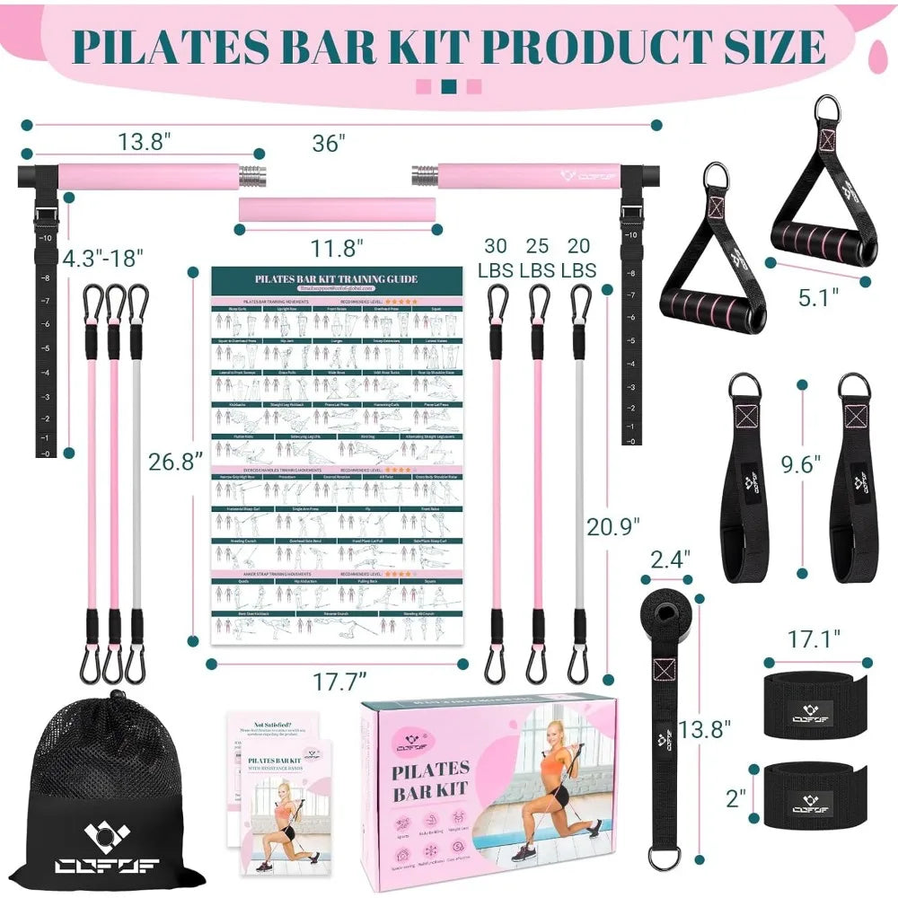 Pilates Bar Kit with Resistance Bands