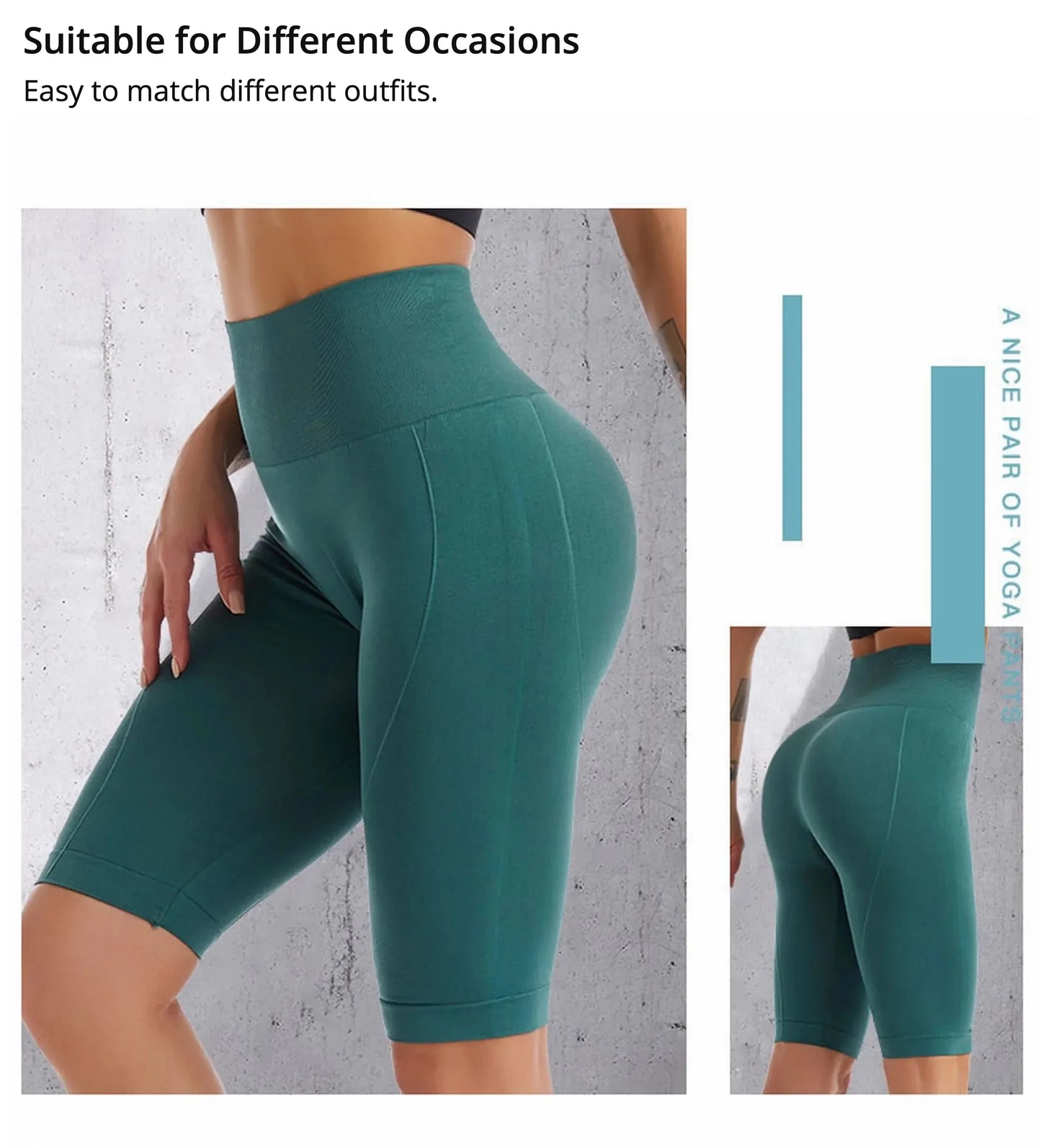 High-waist tummy control bike shorts