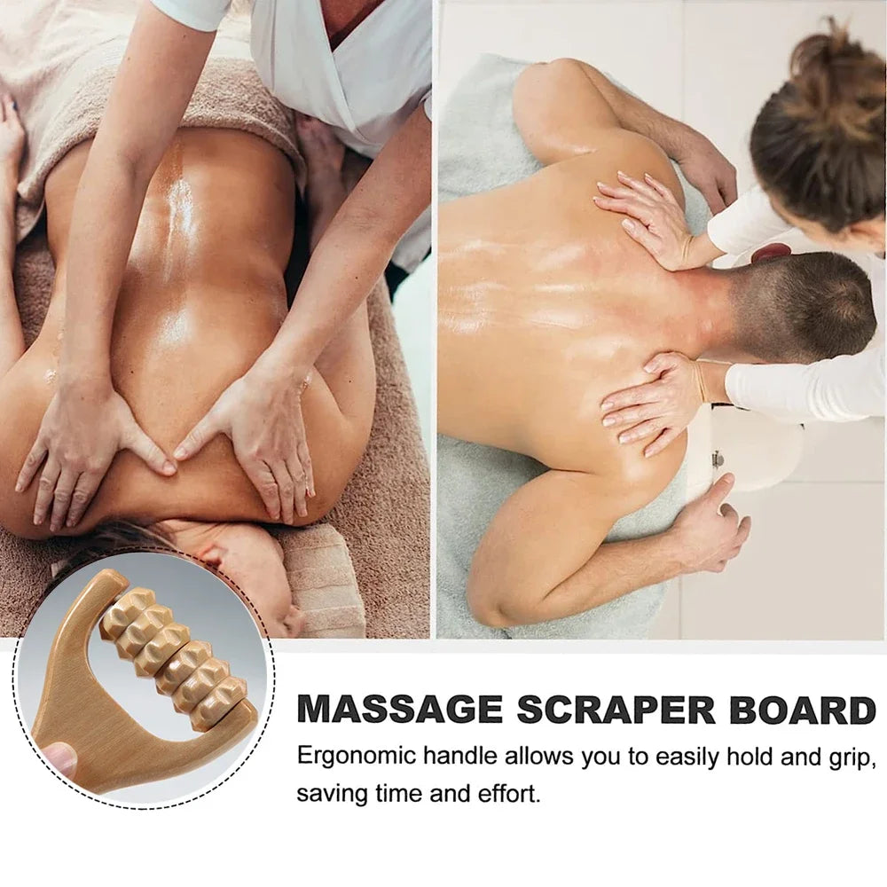 1Pcs Wooden Massage Roller