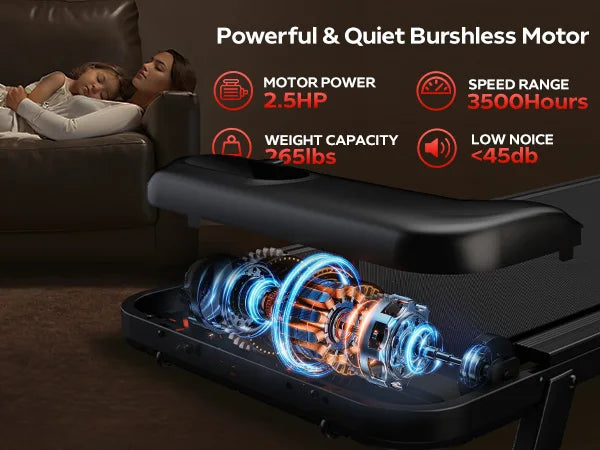 2.5 HP Incline Under-Desk Treadmill