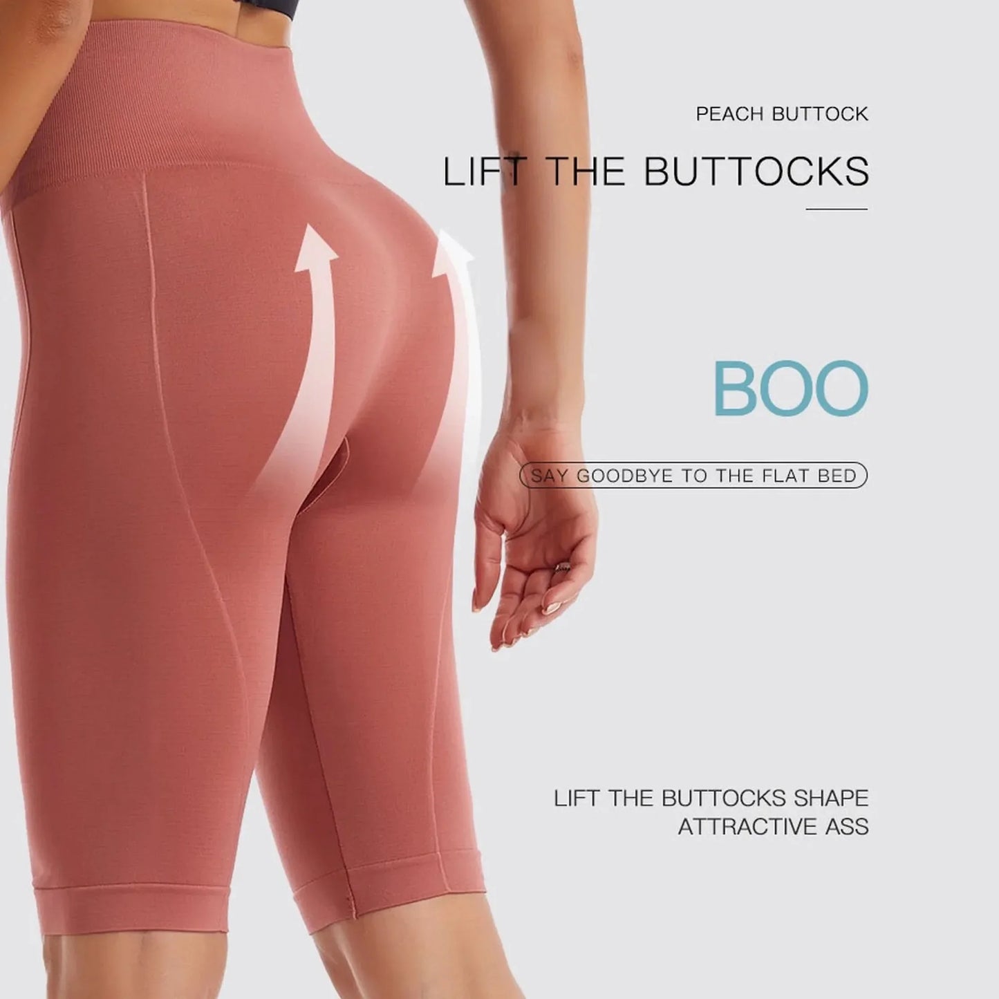 High-waist tummy control bike shorts