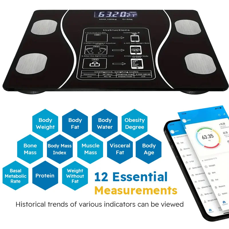 Smart Body Fat Scale, Body Composition Analyzer