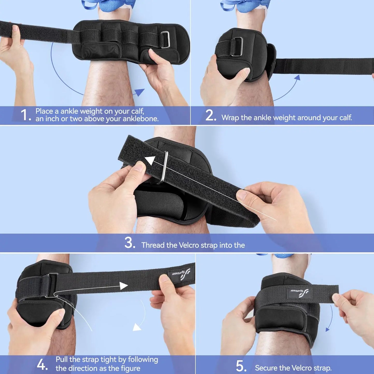 Adjustable Wrist and Ankle Weights 1-10 lbs