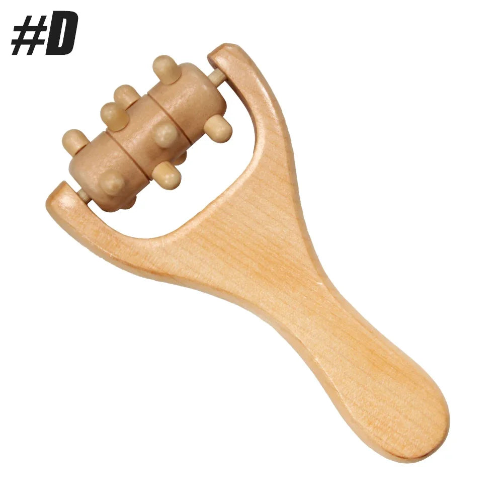 1Pcs Wooden Massage Roller