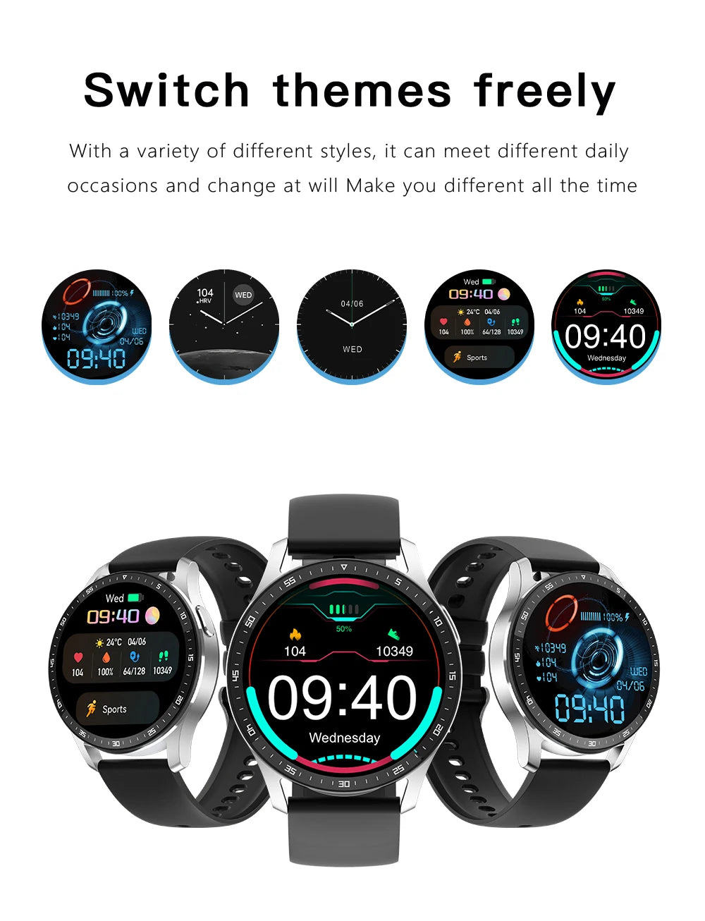 Dual Headset /Health Monitor /Smartwatch