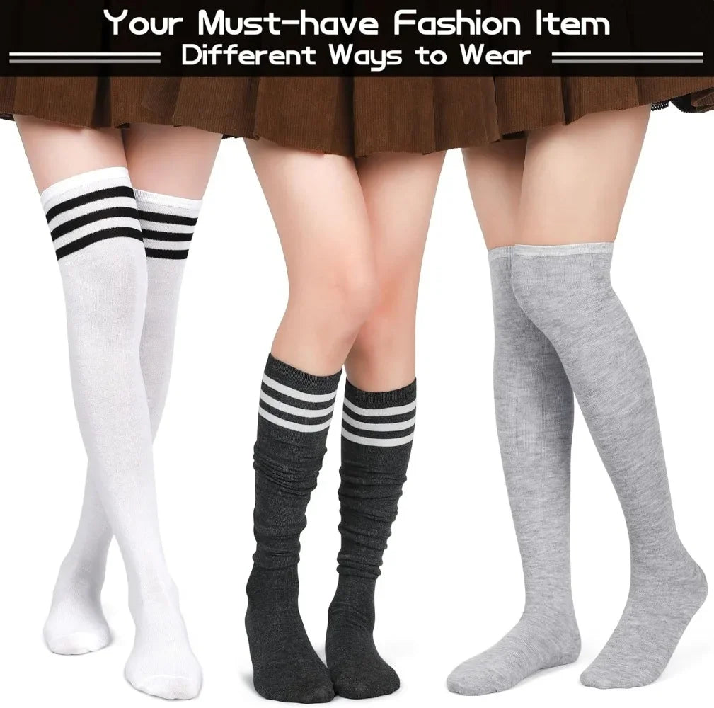 6 Pairs Thigh Boot Socks