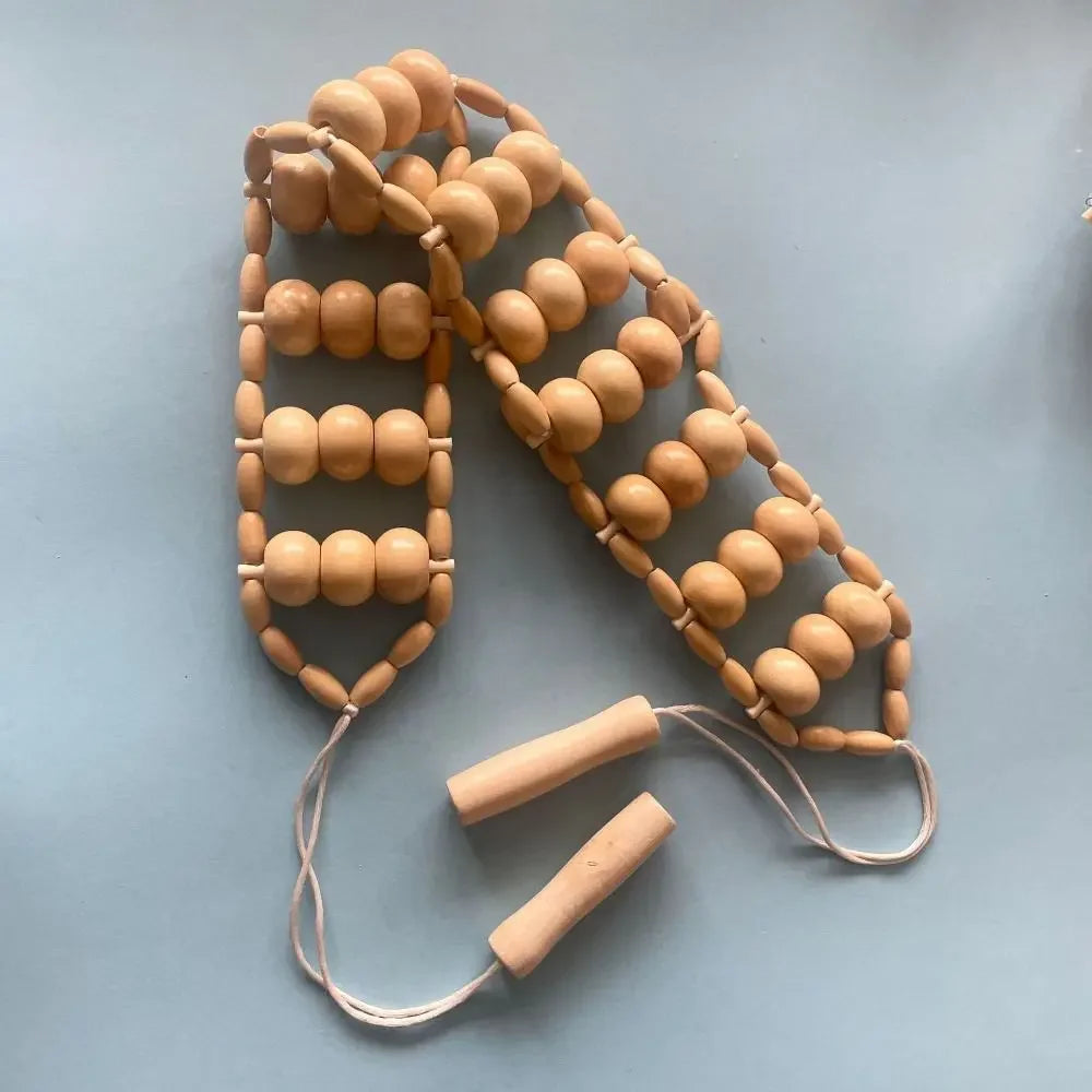 Wooden Massage Roller Rope