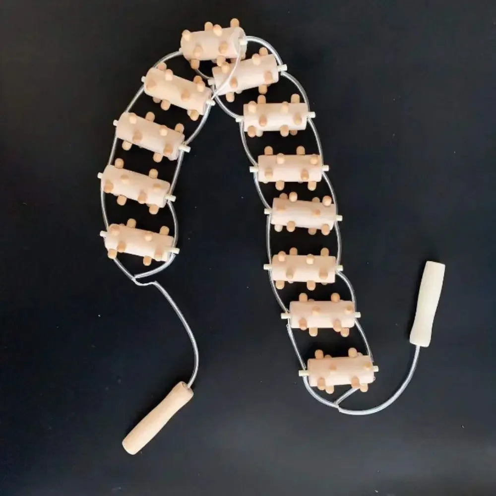 Wooden Massage Roller Rope