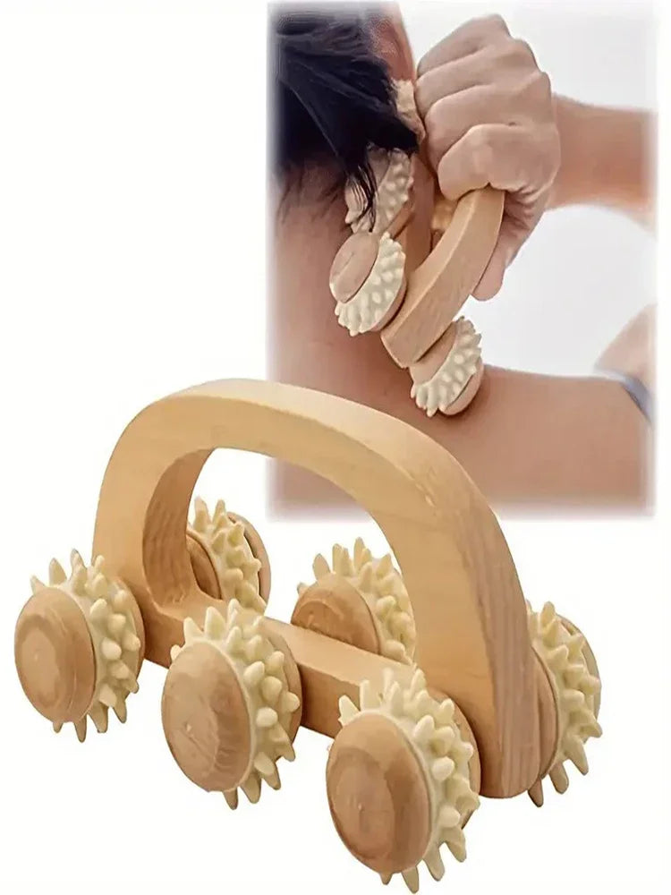 1 Pcs Wooden Massage Roller Tool