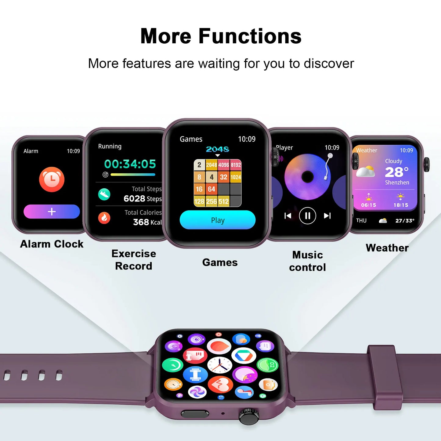 100+ Sports Modes/Health Monitor Smartwatch