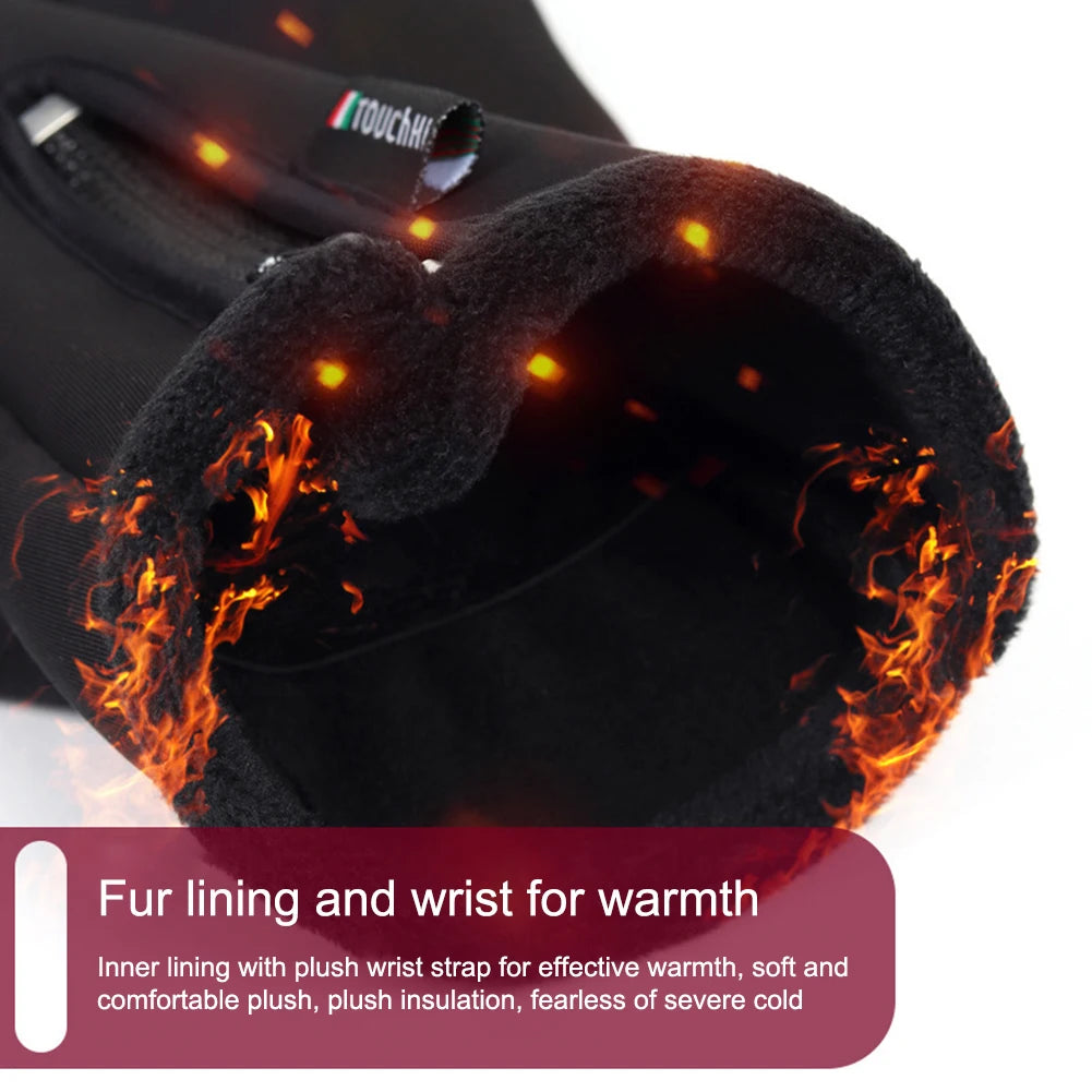 Heated Sports Touch Screen Waterproof /Windproof Gloves