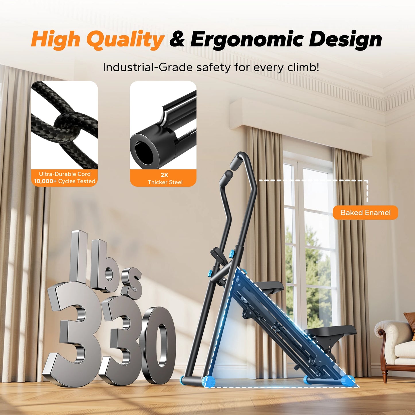 Vertical Compact Folding Exercise Climber