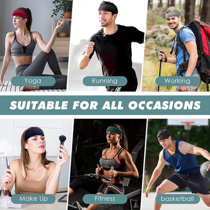 10pcs Elastic Non Slip for Gym Yoga Hair Band