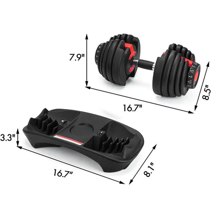 Adjustable Dumbbell 24/40 KG 52.5/90 LBS