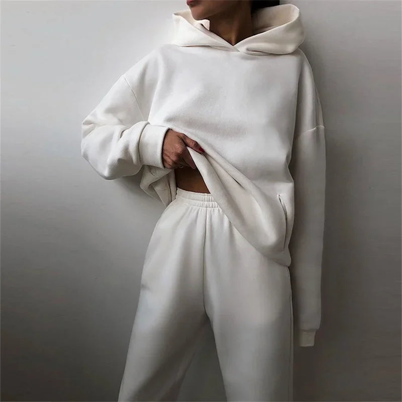 Two Pieces Oversized Women's Tracksuit Suit