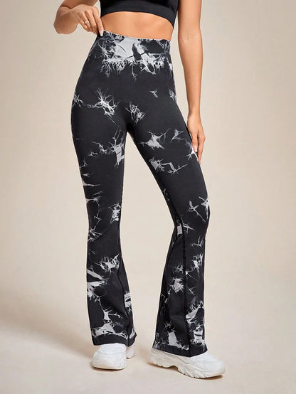 4 Pack Women's Tie-dye High-waisted leggings