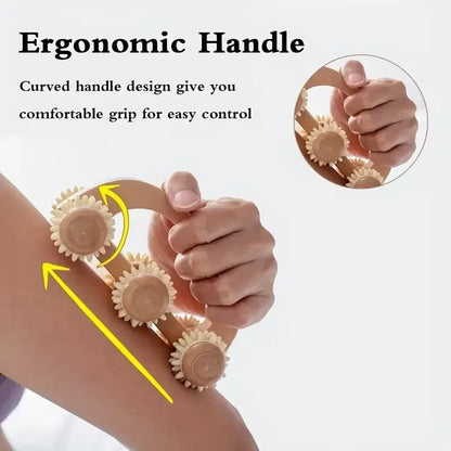 1 Pcs Wooden Massage Roller Tool