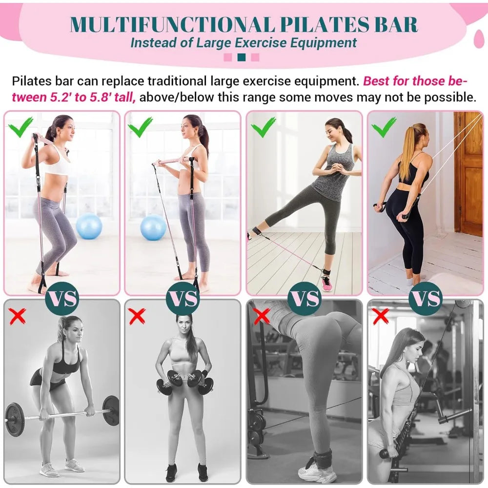 Pilates Bar Kit with Resistance Bands