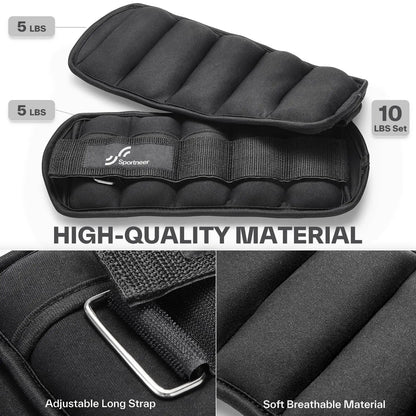 Adjustable Ankle Weights 1Pair 10lb