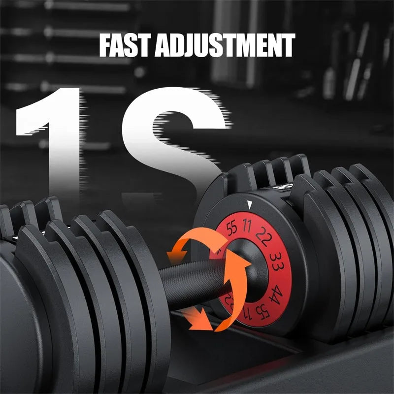 55LB Single Adjustable Dumbbell 5 in 1 Weight