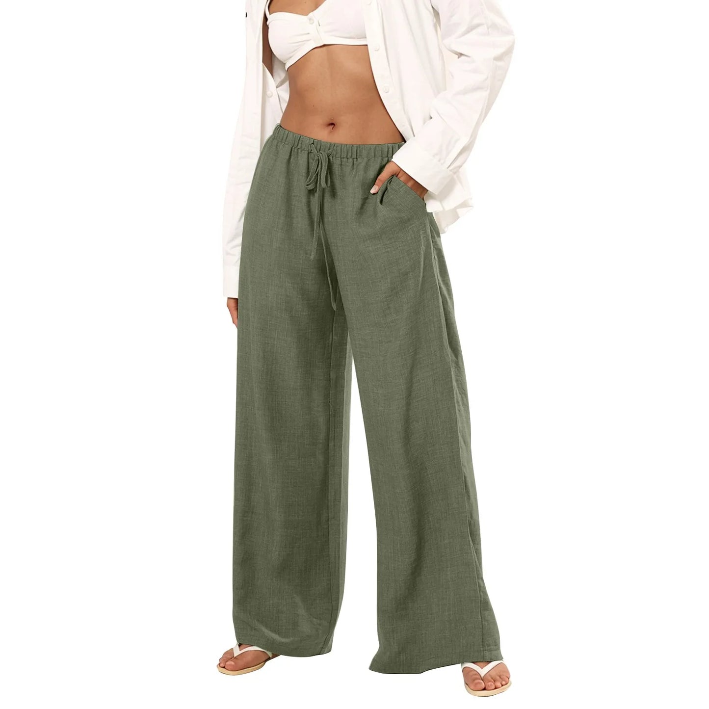 Casual Wide Leg Trousers