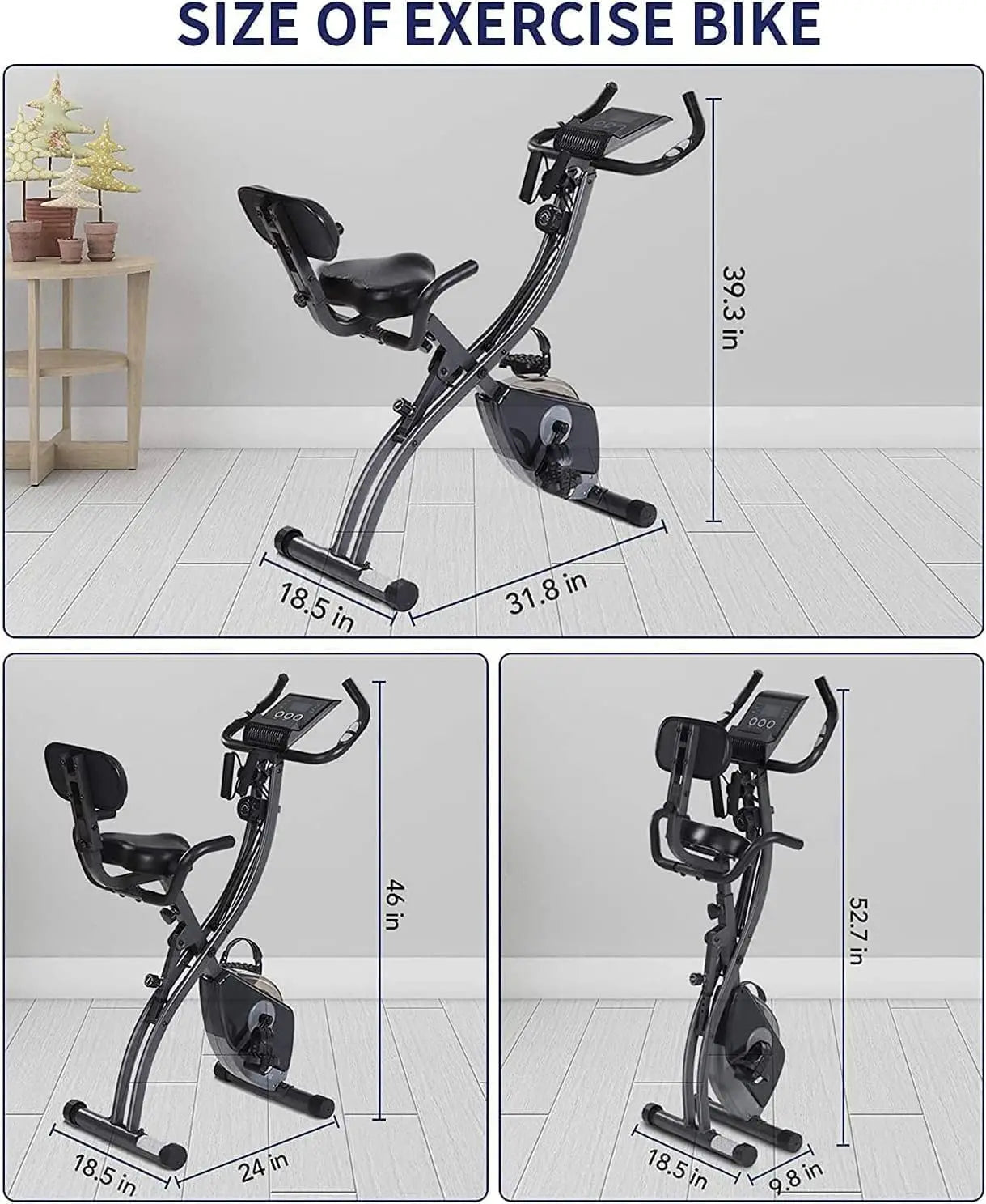Exercise Bike Folding Magnetic Upright