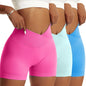 3 Pieces Yoga Scrunch Butt Shorts