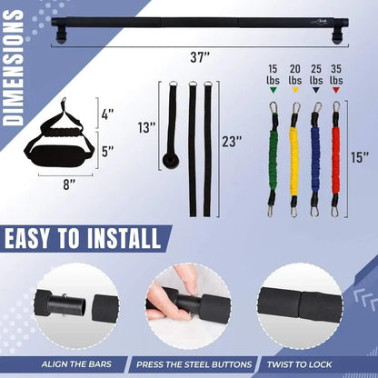 Pilates Bar Kit with Resistance Bands