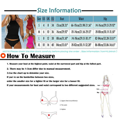 Neck Hanger Sleeveless Backless Bikini