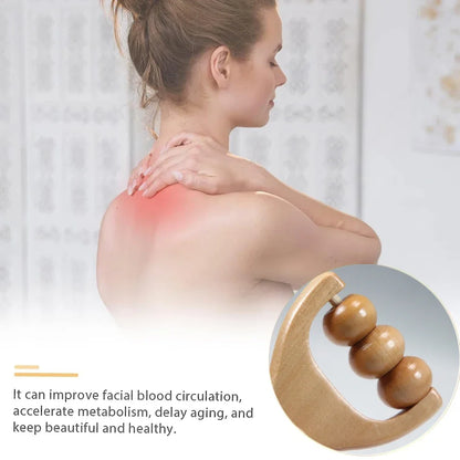 1Pcs Wooden Massage Roller
