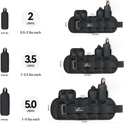 Adjustable Wrist and Ankle Weights 1-10 lbs